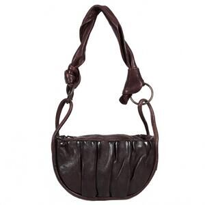 NEW NEVER MIND women's leather handbag in dark brown